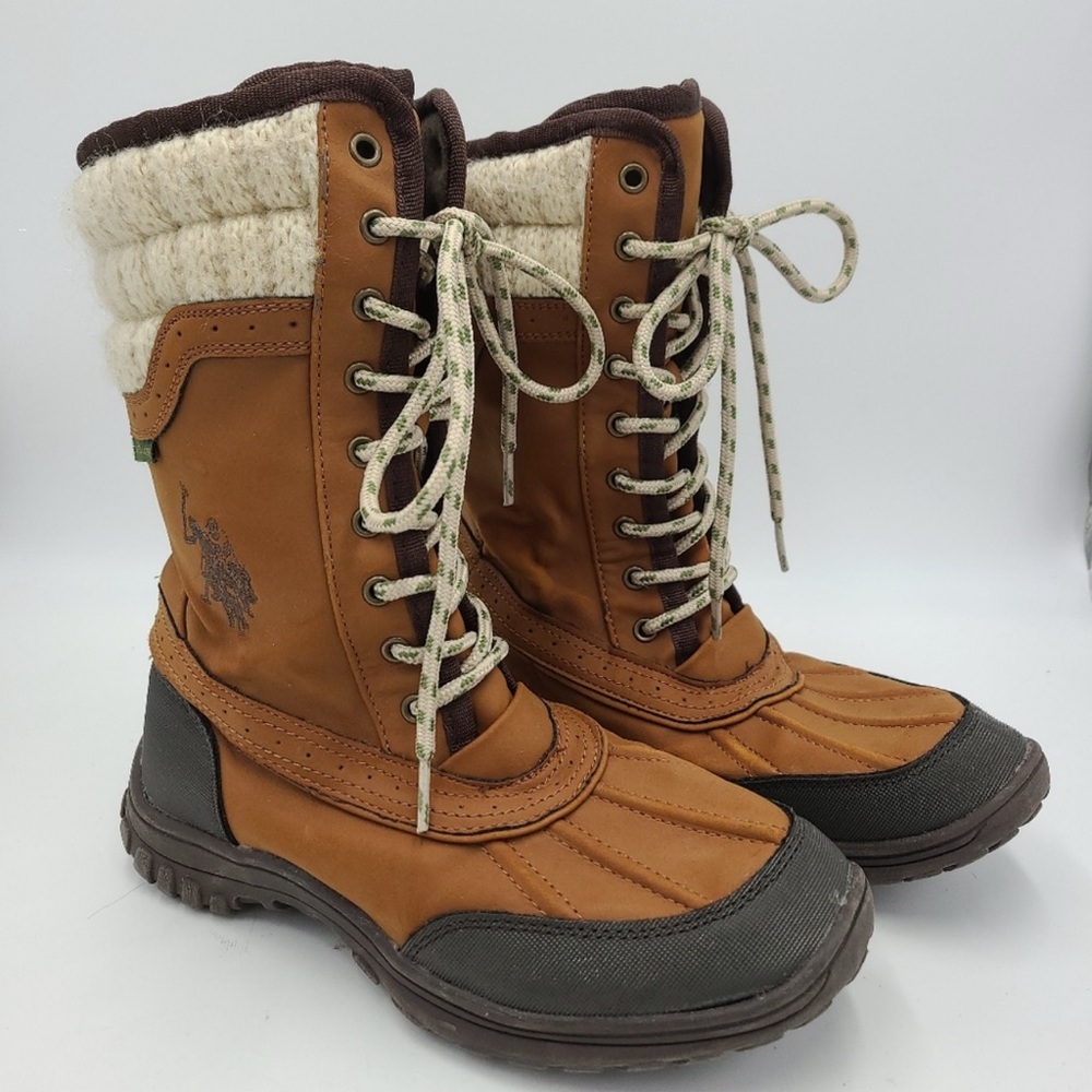 U.S. Polo Assn. Snow Boot Women's 7 (brown) good condition duck shoes